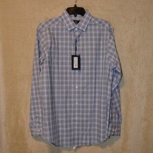 Men's Hart Schaffner Marx Long-Sleeve Button-Down Shirt, Size M. 100% cotton, ma